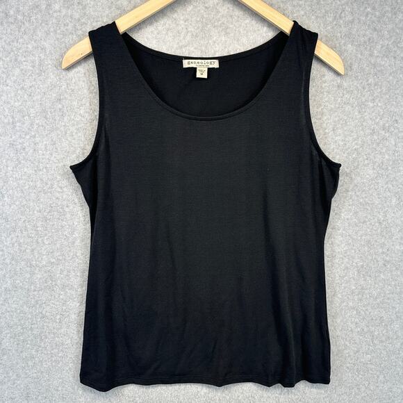 Genealogy Fashion DNA Top Womens Size Medium Black Sleeveless Pullover Tank - Picture 1 of 7